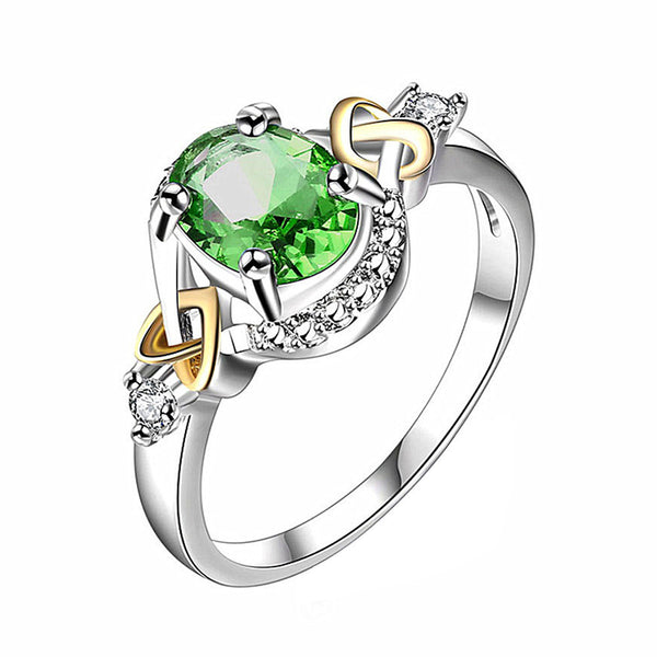 Alloy Engagement Ring with Crystal - Aborto Crafts