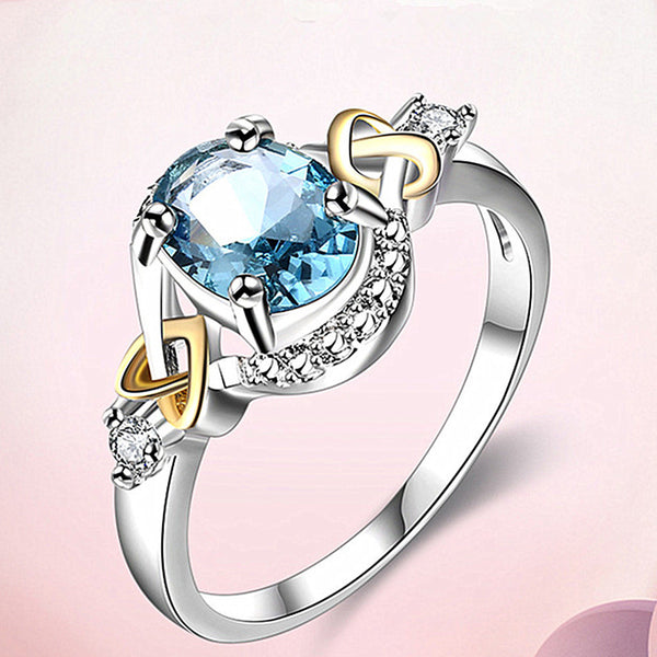 Alloy Engagement Ring with Crystal - Aborto Crafts