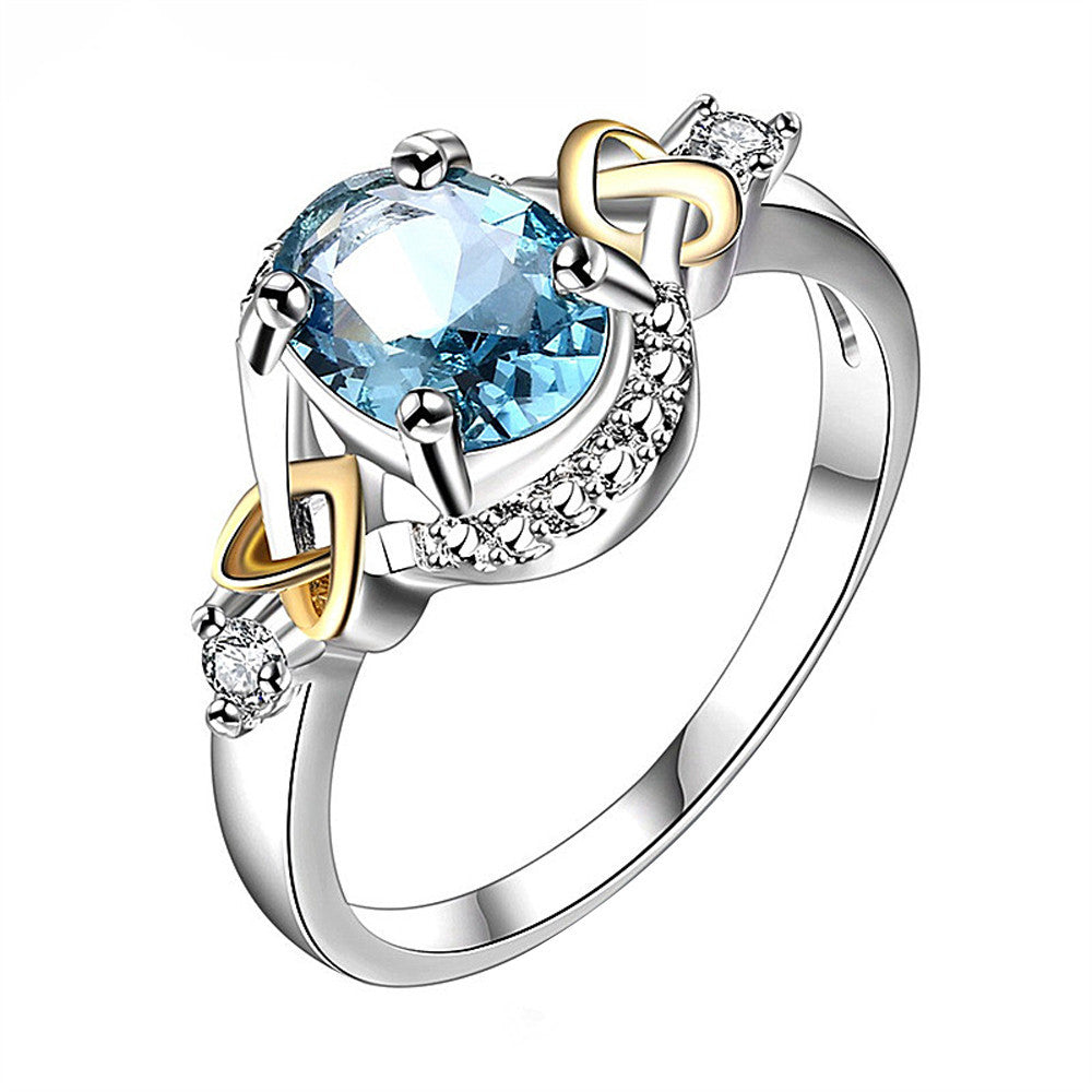 Alloy Engagement Ring with Crystal - Aborto Crafts