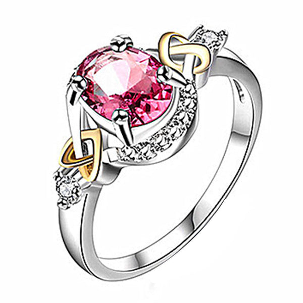 Alloy Engagement Ring with Crystal - Aborto Crafts