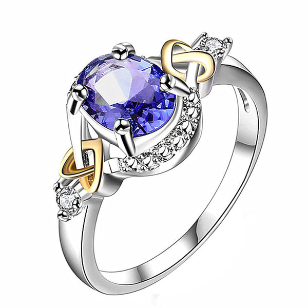 Alloy Engagement Ring with Crystal - Aborto Crafts