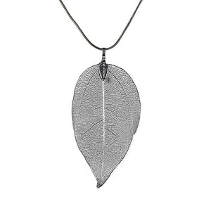 Women Special Leaves Leaf Sweater Pendant Necklace Ladies Long Chain Jewelry - Aborto Crafts