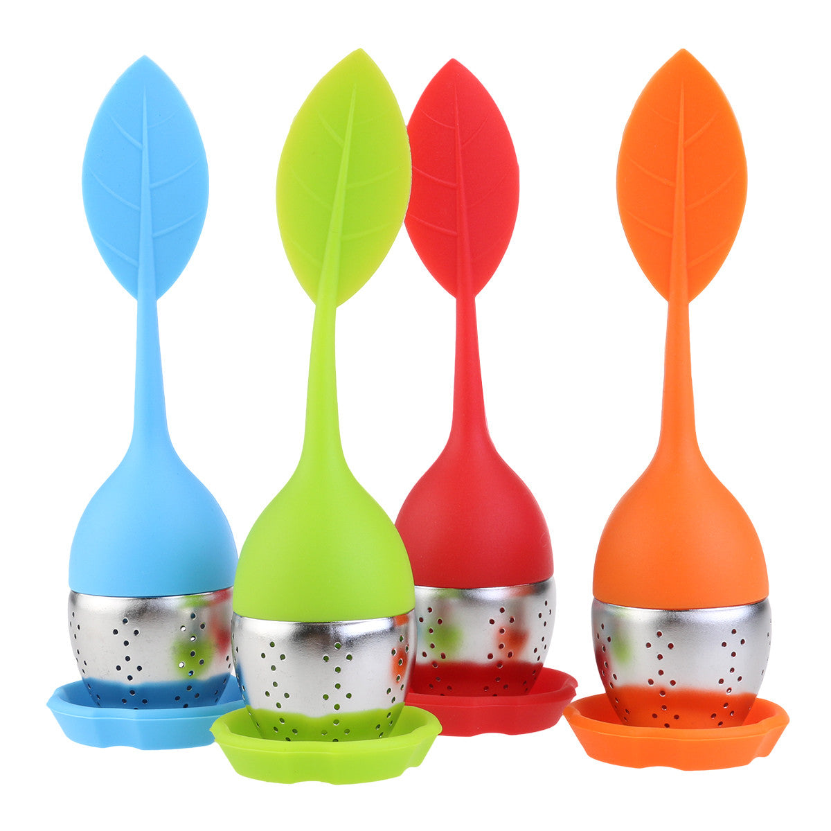 WINOMO 4pcs Leaf Shaped Silicone Handle Tea Infuser Strainer - Aborto Crafts