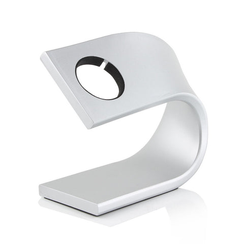 Apple Watch Stand Cradle U Shaped iWatch Charging Dock Station Sturdy Watch Platform Holder (Silver) - Aborto Crafts